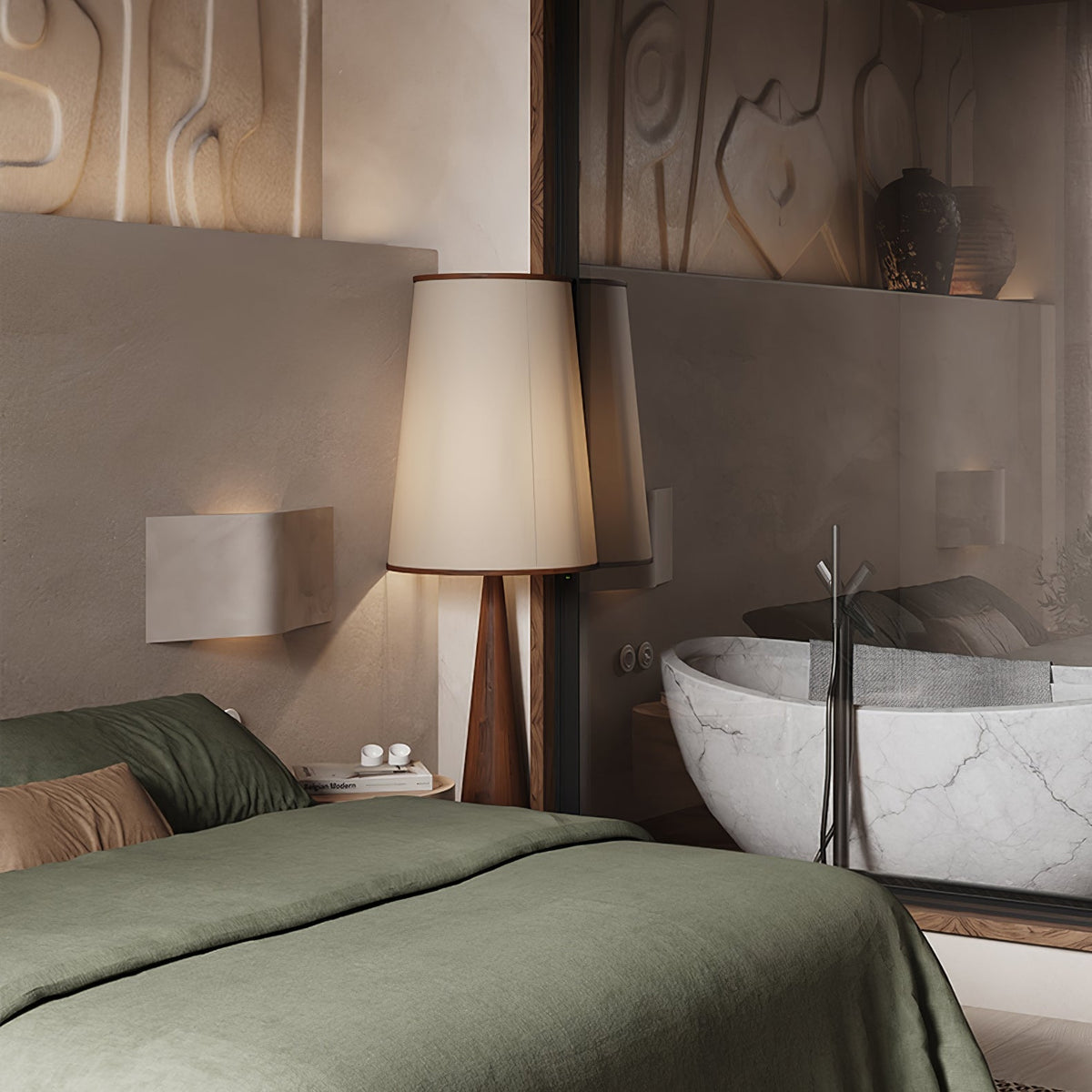 ConeLite Minimalist Wood Conical Floor Lamp