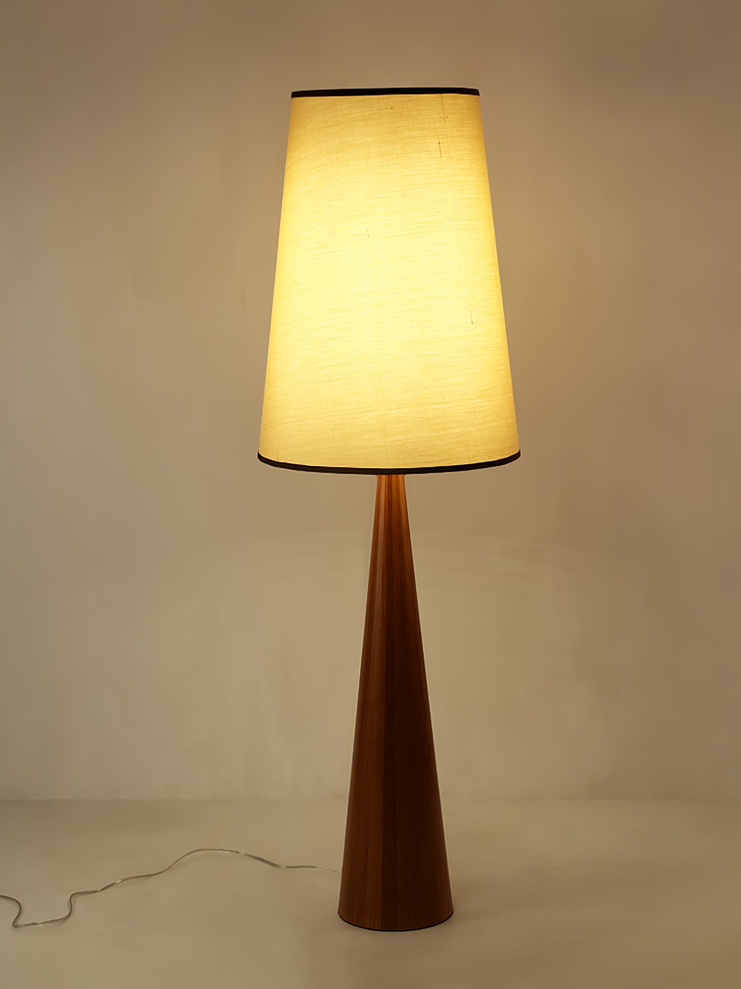 ConeLite Minimalist Wood Conical Floor Lamp