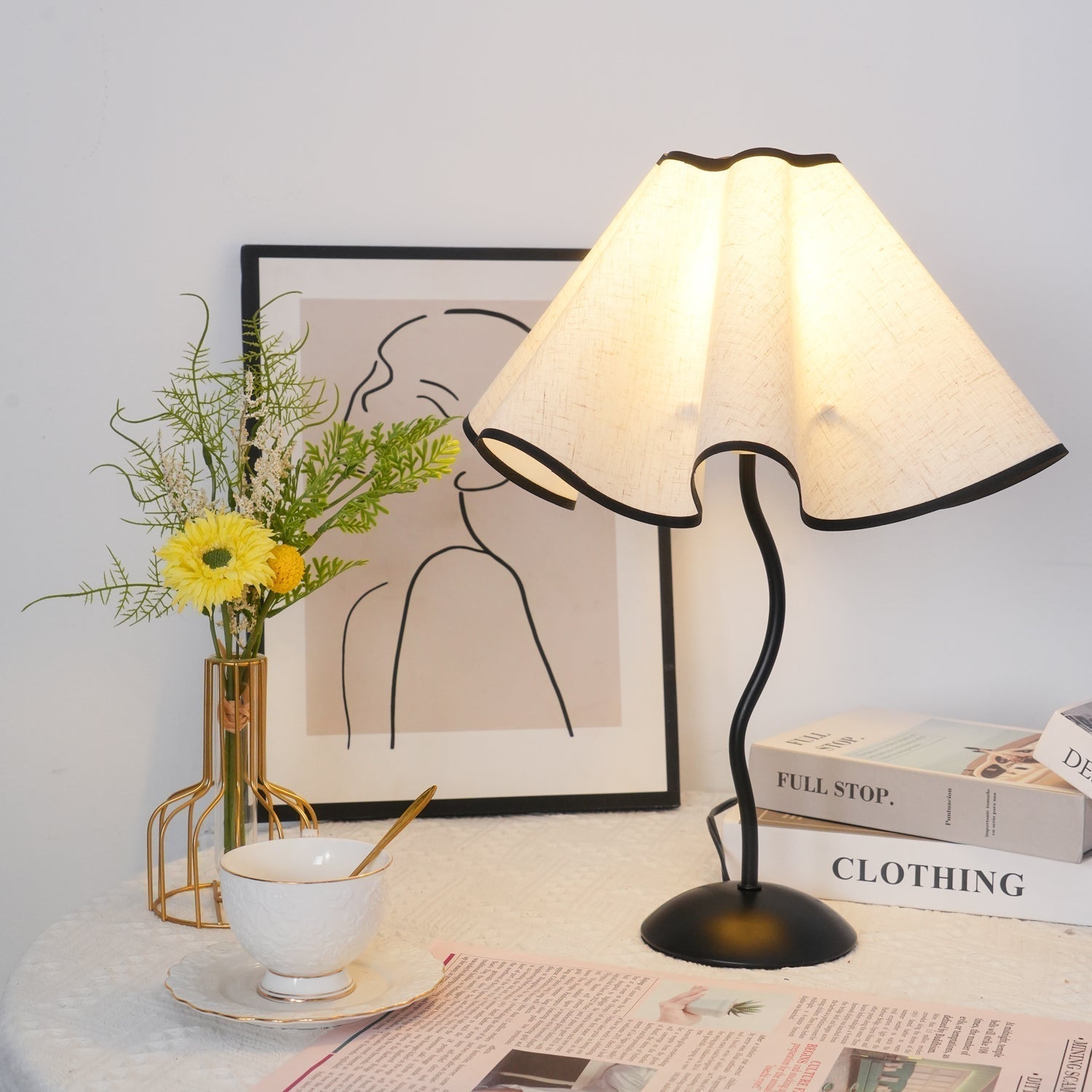 Luminova Fabric Artistic Table Lamp