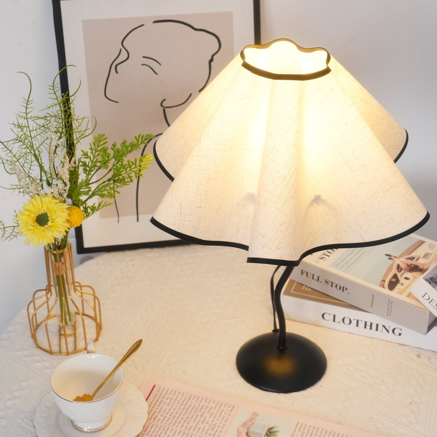 Luminova Fabric Artistic Table Lamp