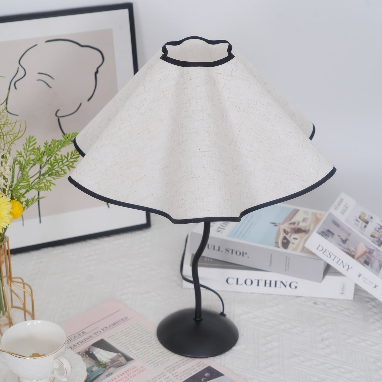 Luminova Fabric Artistic Table Lamp