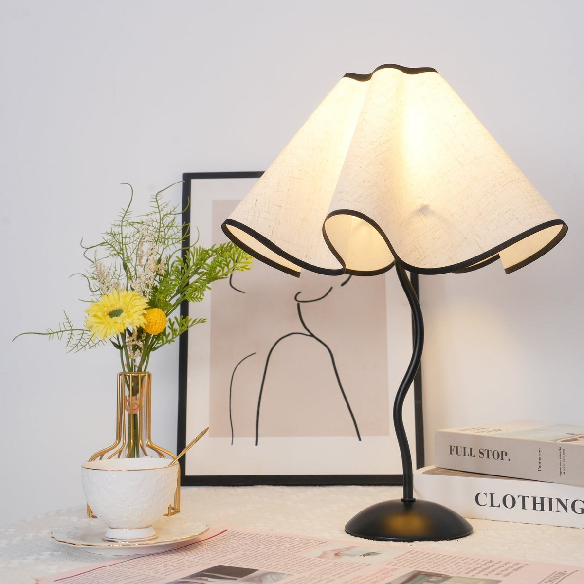 Luminova Fabric Artistic Table Lamp