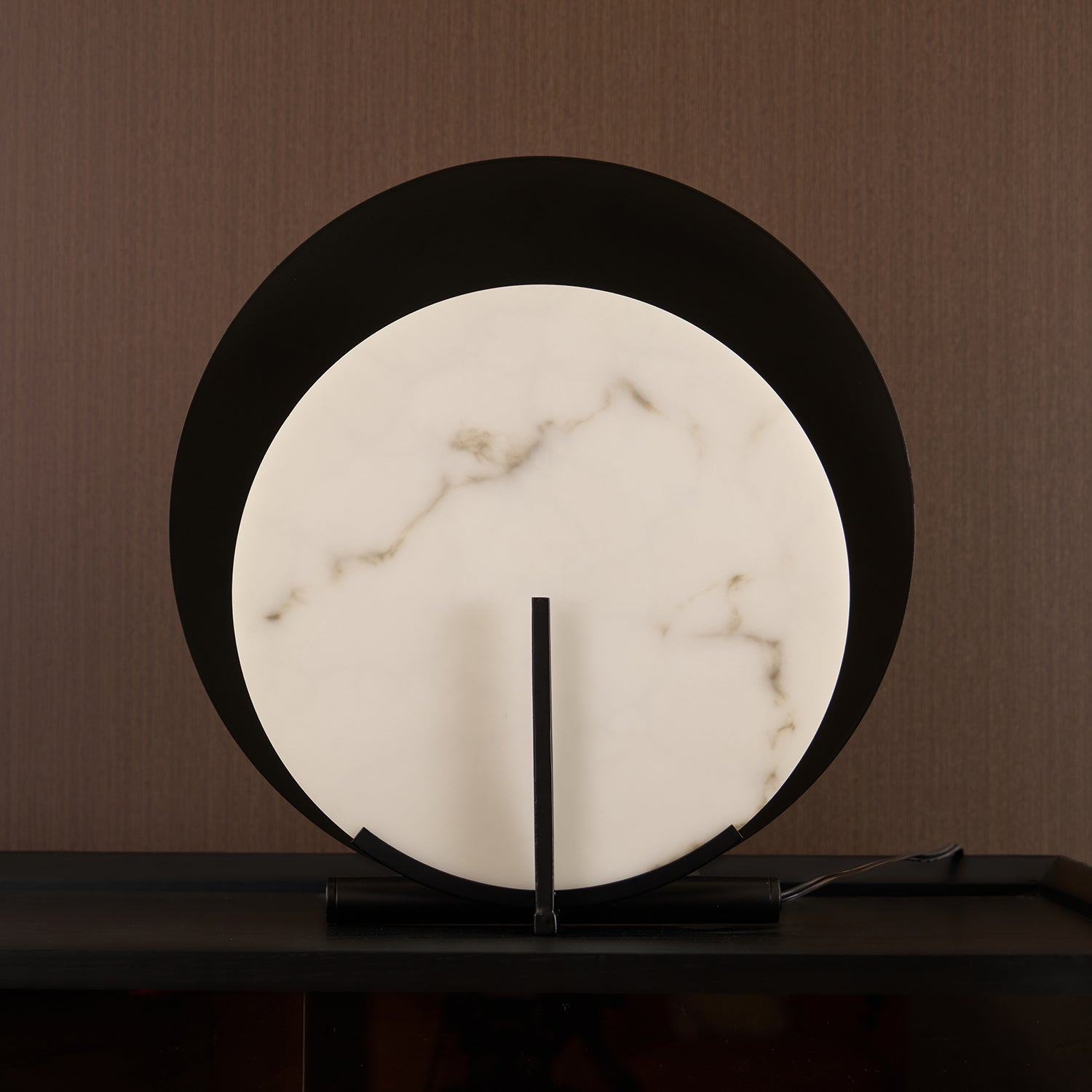 Astix Half Moon Alabaster Table Lamp