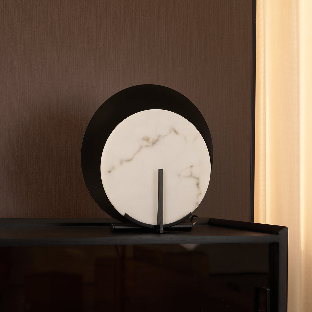 Astix Half Moon Alabaster Table Lamp