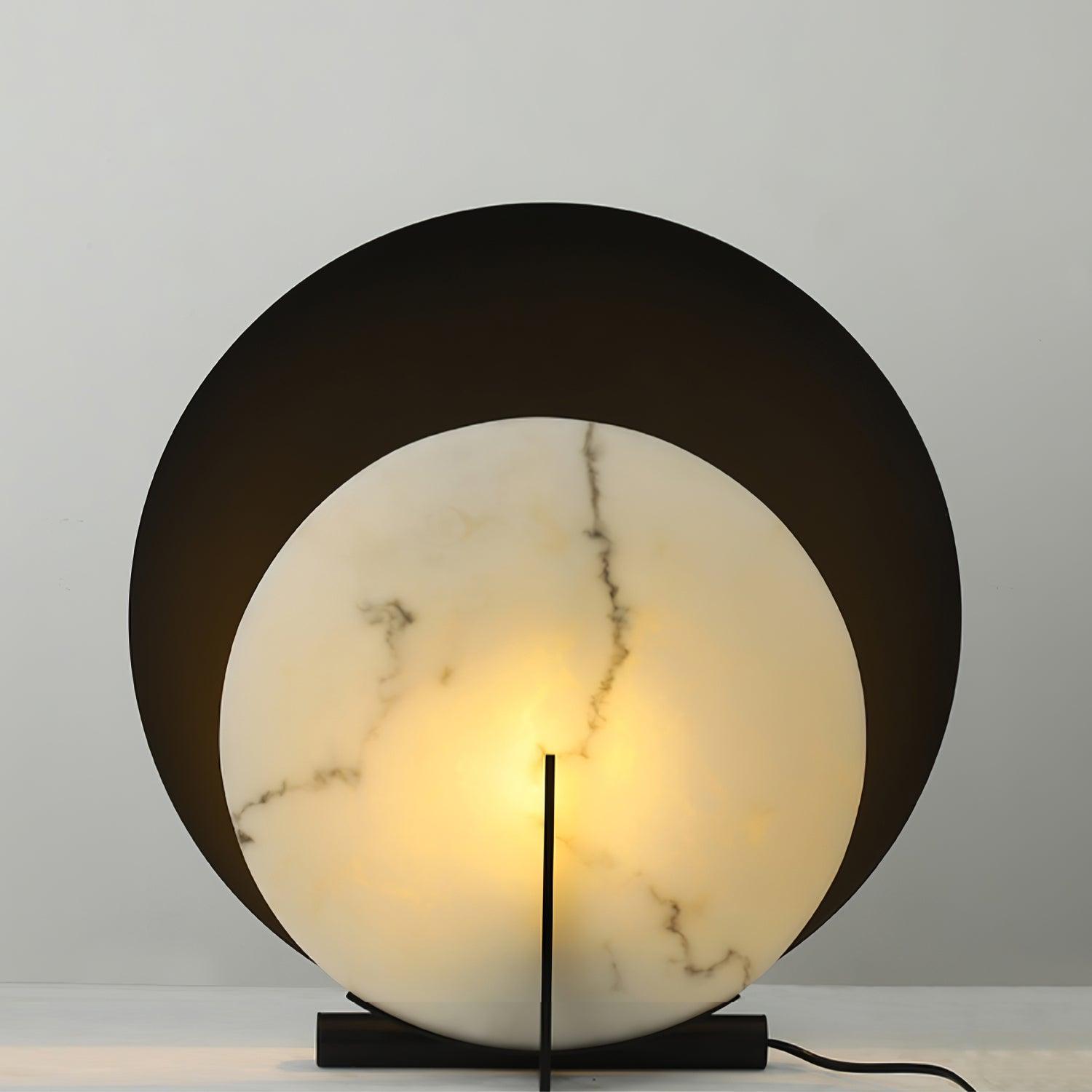 Astix Half Moon Alabaster Table Lamp