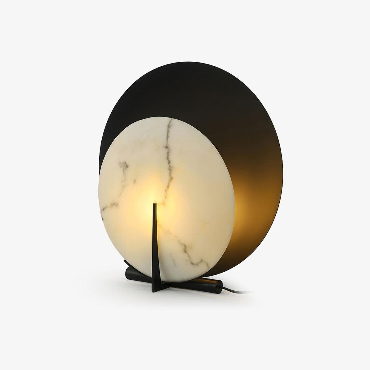 Astix Half Moon Alabaster Table Lamp
