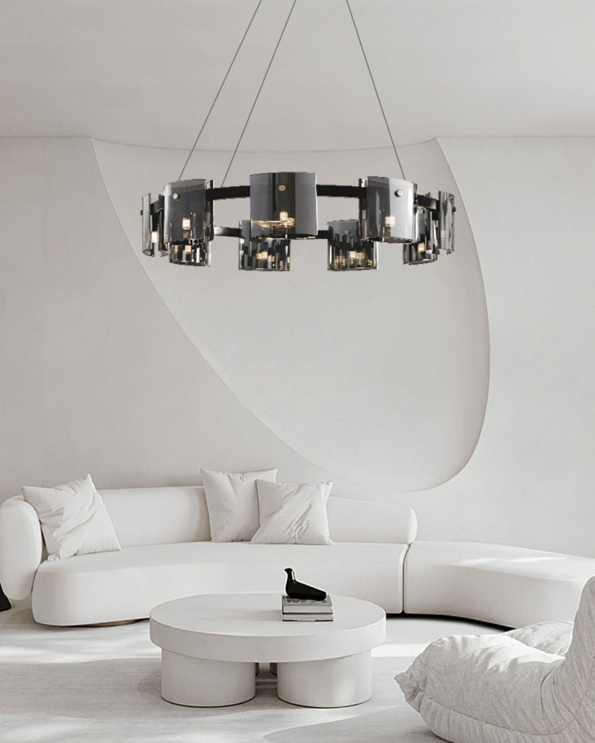 Tarlan Chandelier Circular Glass Iron Arms