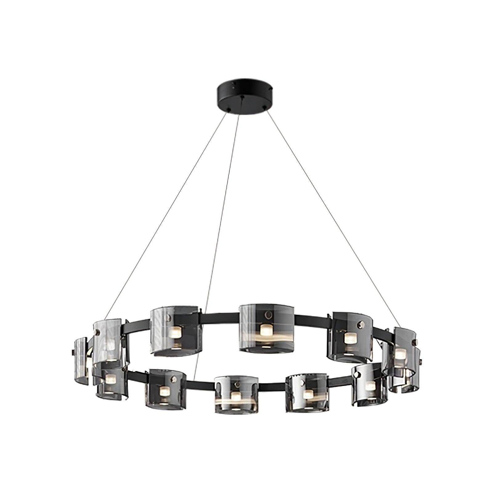 Tarlan Chandelier Circular Glass Iron Arms