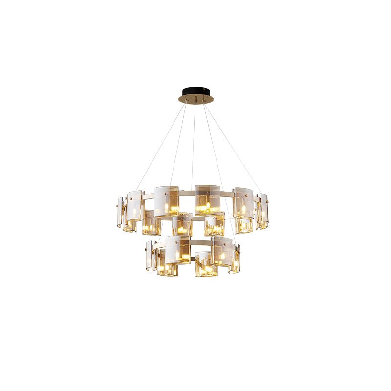 Tarlan Chandelier Circular Glass Iron Arms