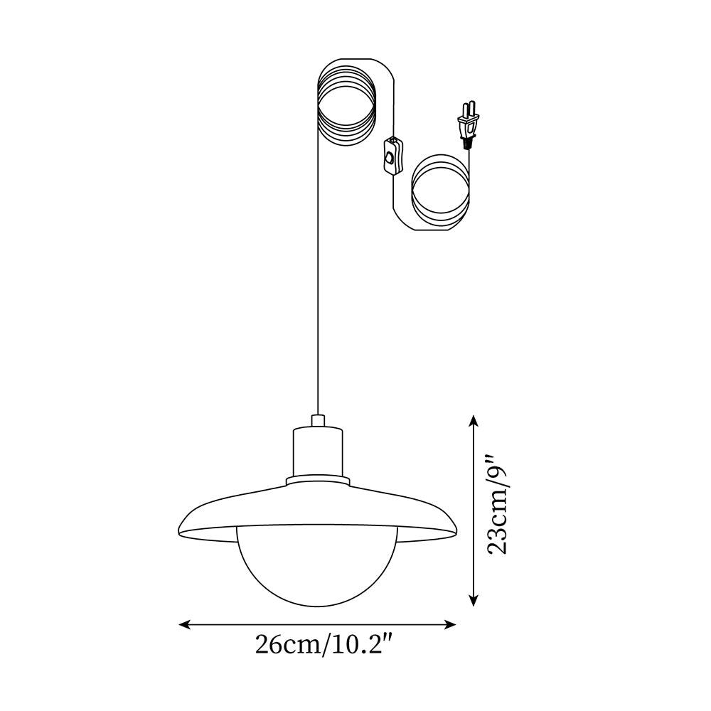 Woodora Plug-In Pendant Light - Neutral Decor