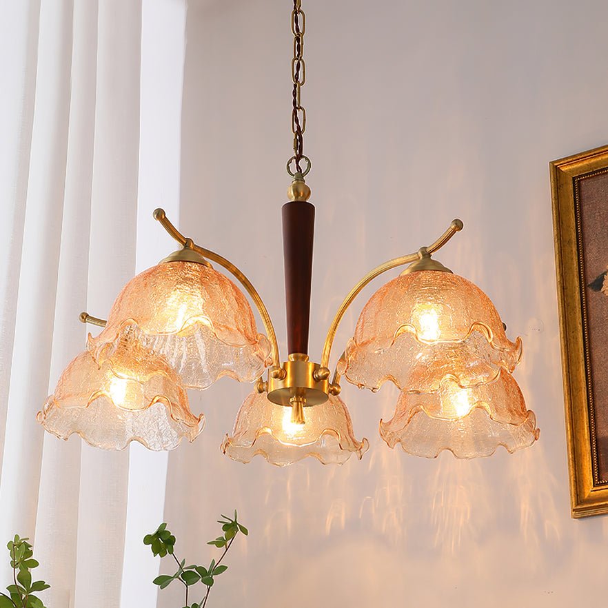 Orchid Vintage Glass Chandelier