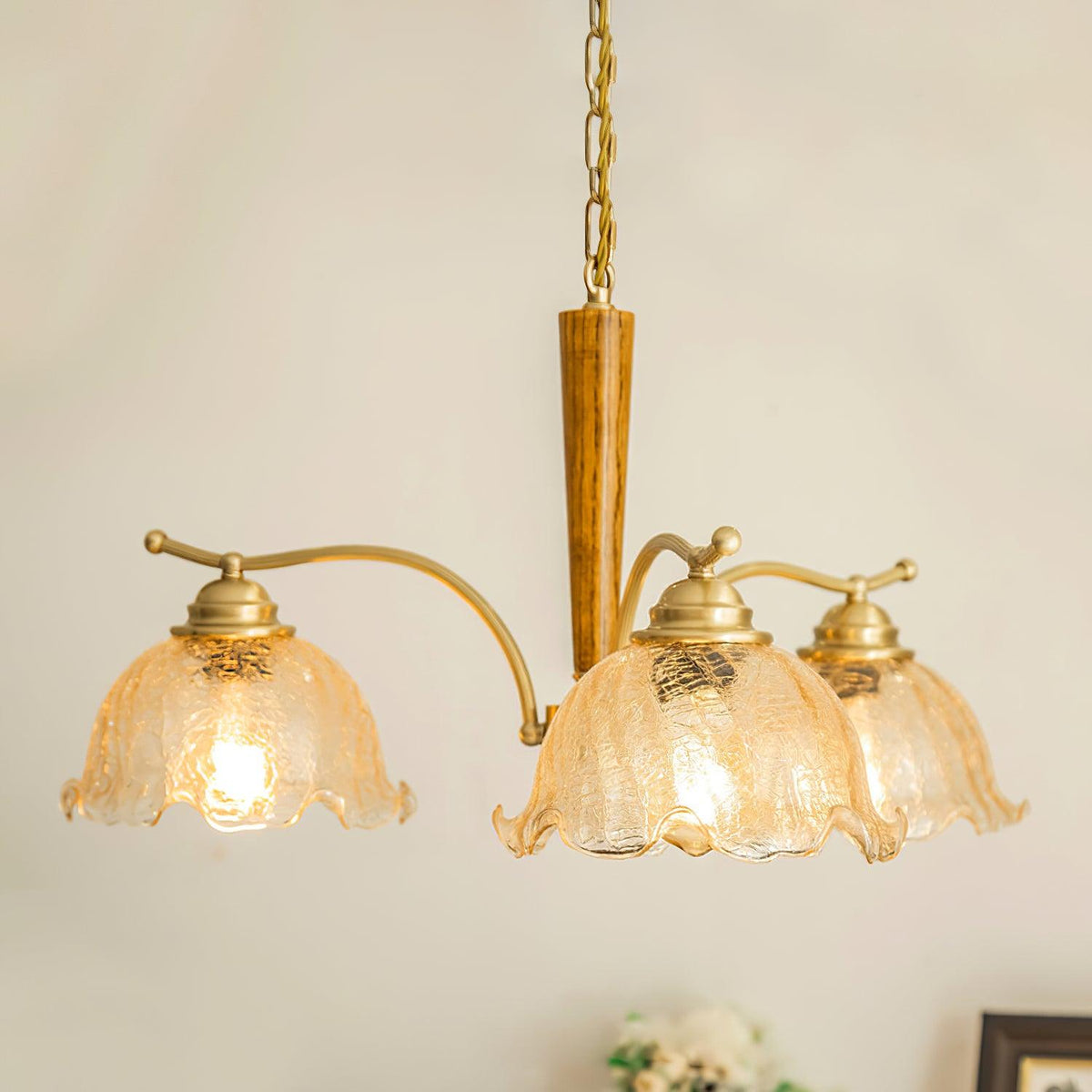 Orchid Vintage Glass Chandelier