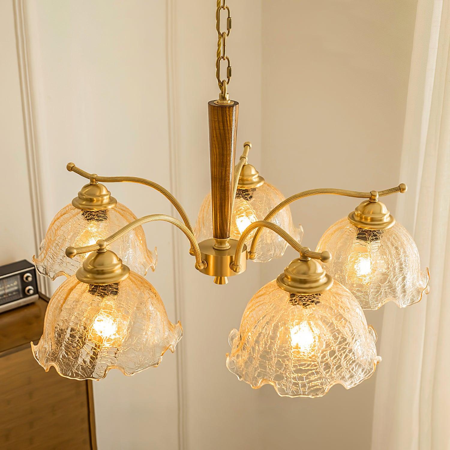 Orchid Vintage Glass Chandelier