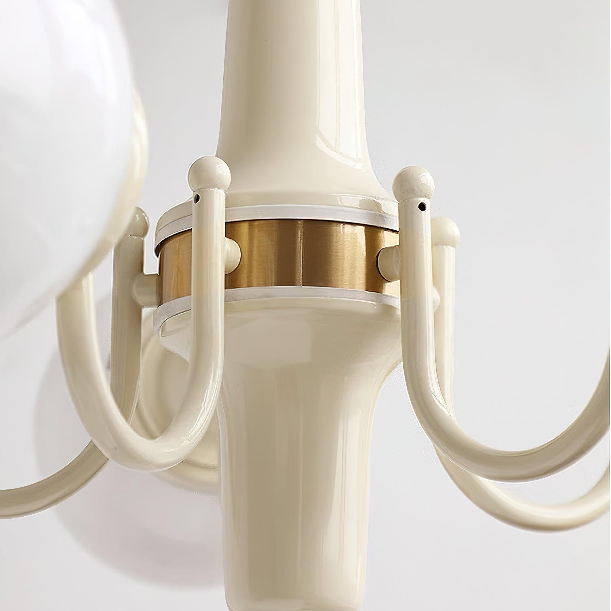 Elauian Chandelier Globe Cream Modern
