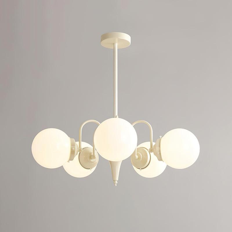 Elauian Chandelier Globe Cream Modern