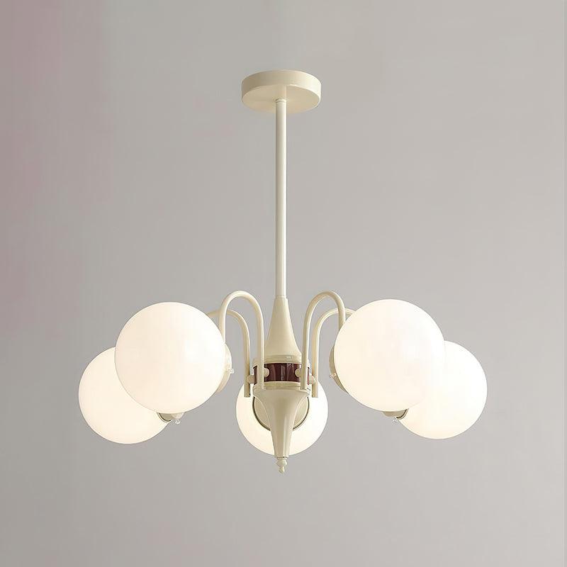 Elauian Chandelier Globe Cream Modern