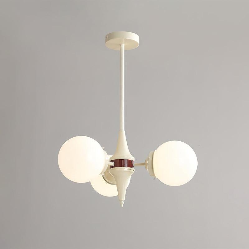 Elauian Chandelier Globe Cream Modern