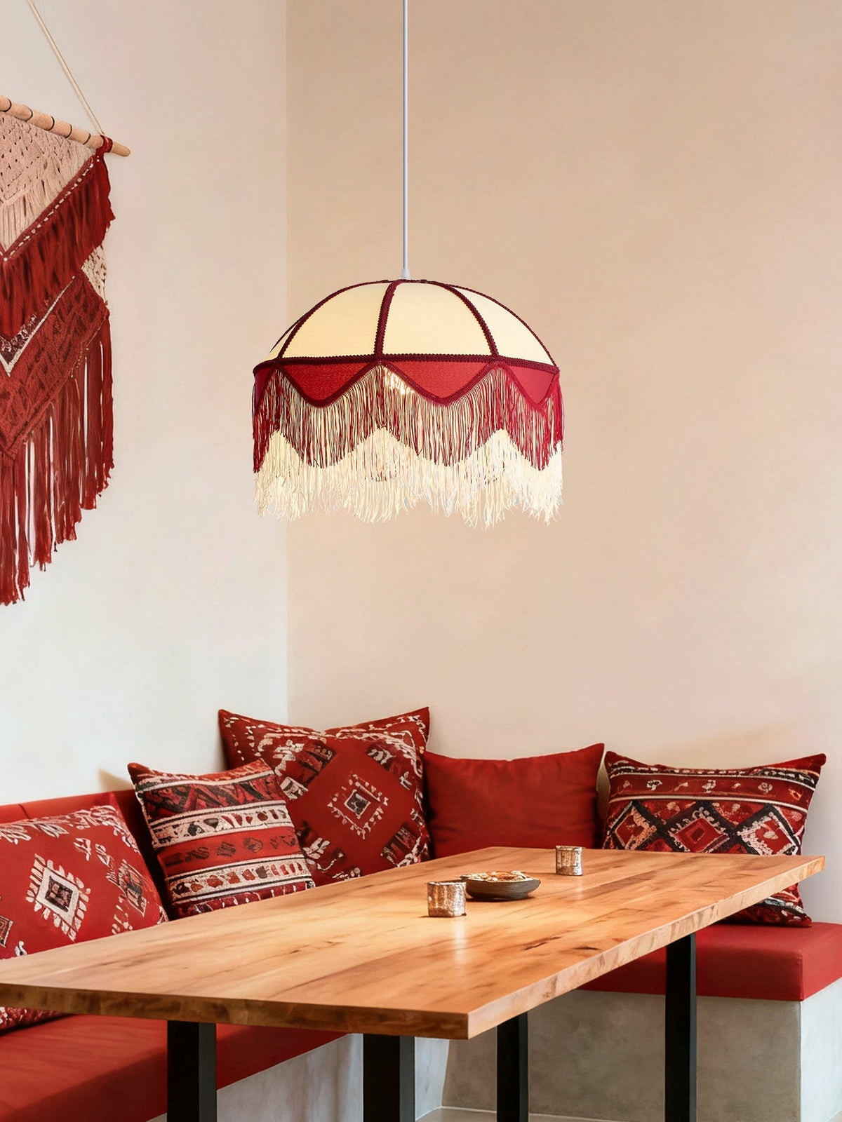 Velloria Fringe Dome Pendant Light