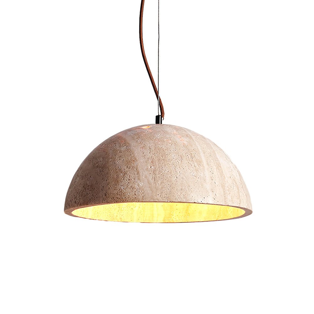 Avdoraris Dome-Shaped Travertine Pendant Light