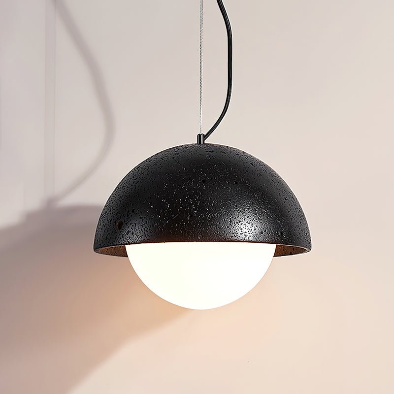 Avdoraris Dome-Shaped Travertine Pendant Light