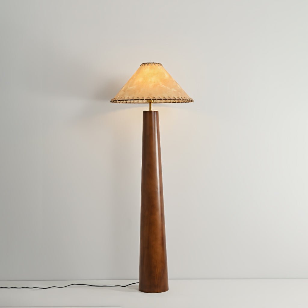 Syleelia Wooden Column Floor Lamp