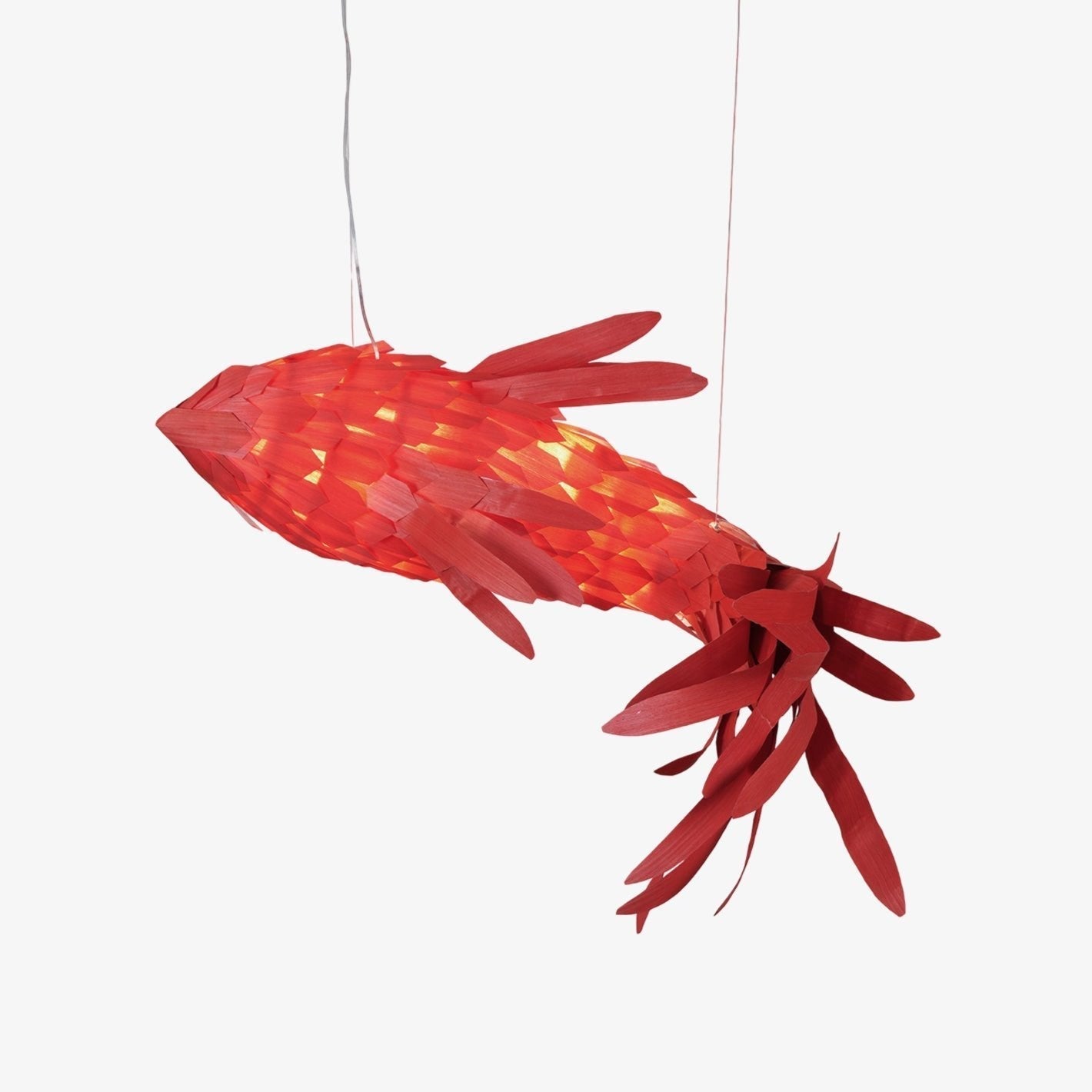 Aureline Crimson Swirl Koi Chandelier