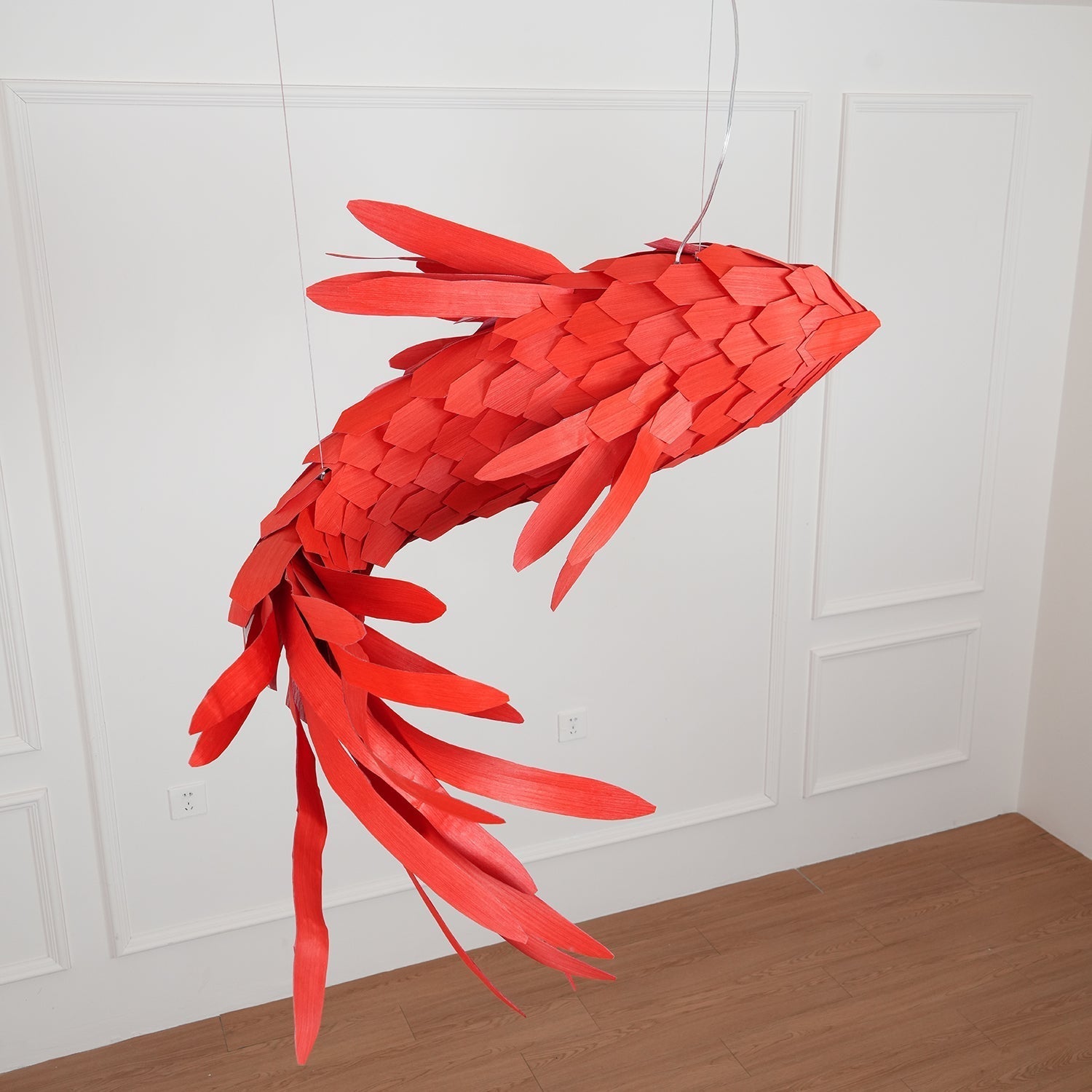 Aureline Crimson Swirl Koi Chandelier