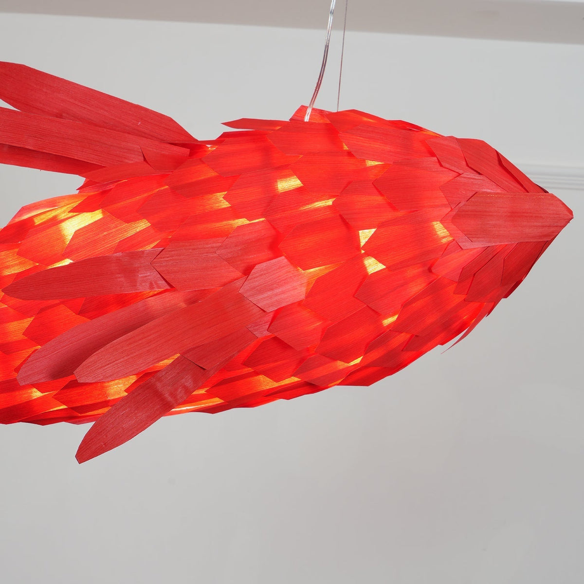 Aureline Crimson Swirl Koi Chandelier