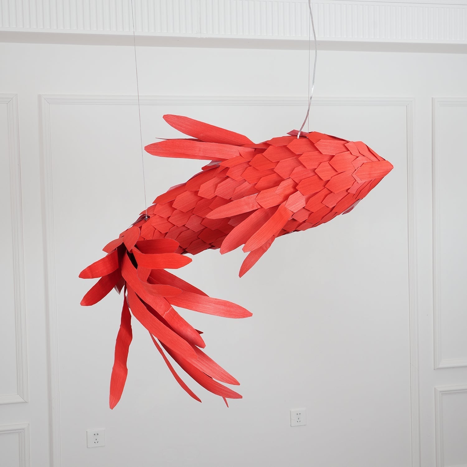 Aureline Crimson Swirl Koi Chandelier