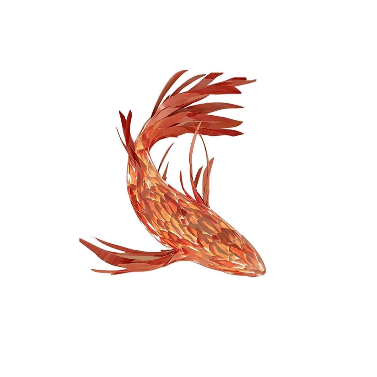 Aureline Crimson Swirl Koi Chandelier