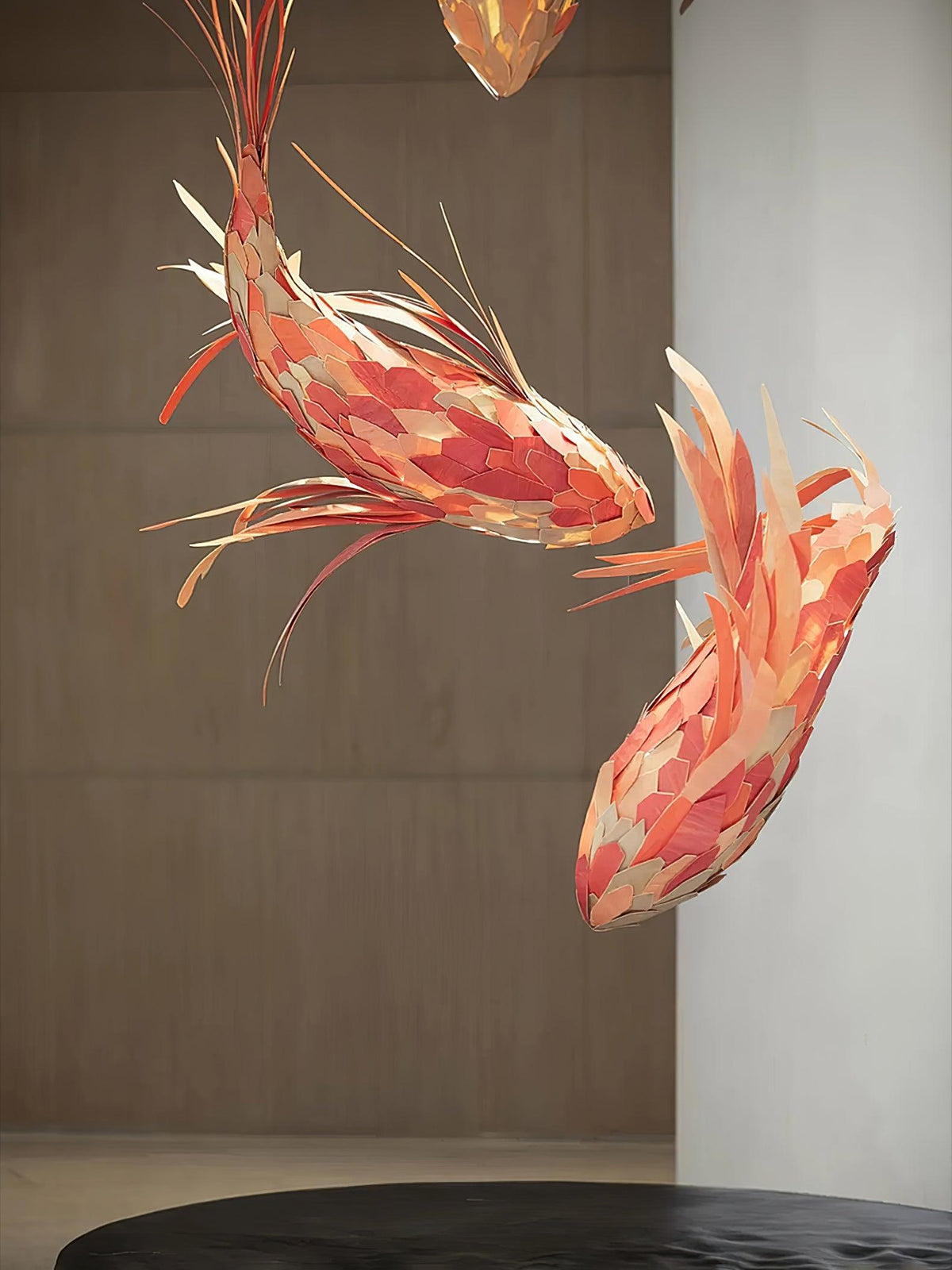 Aureline Crimson Swirl Koi Chandelier