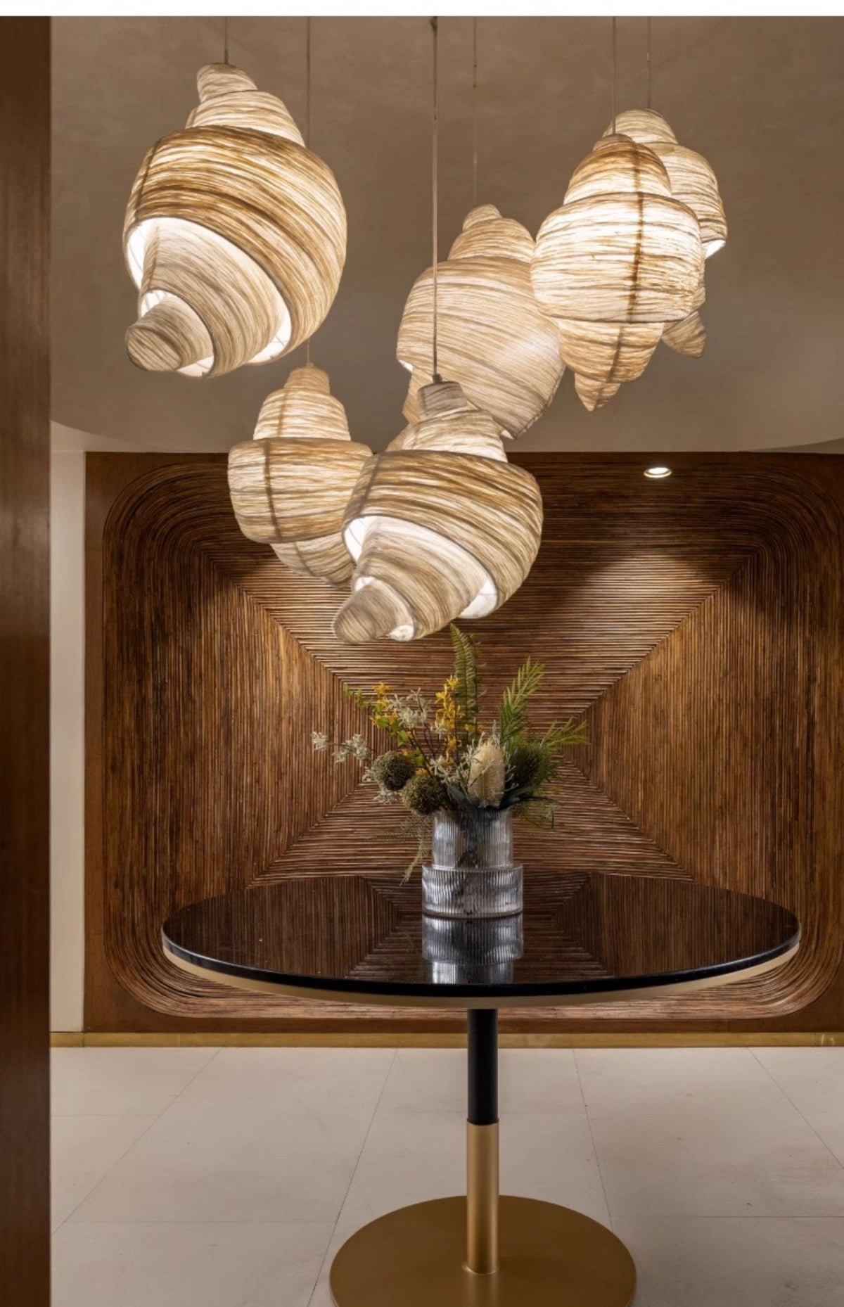 Croissant Fabric Pendant Light