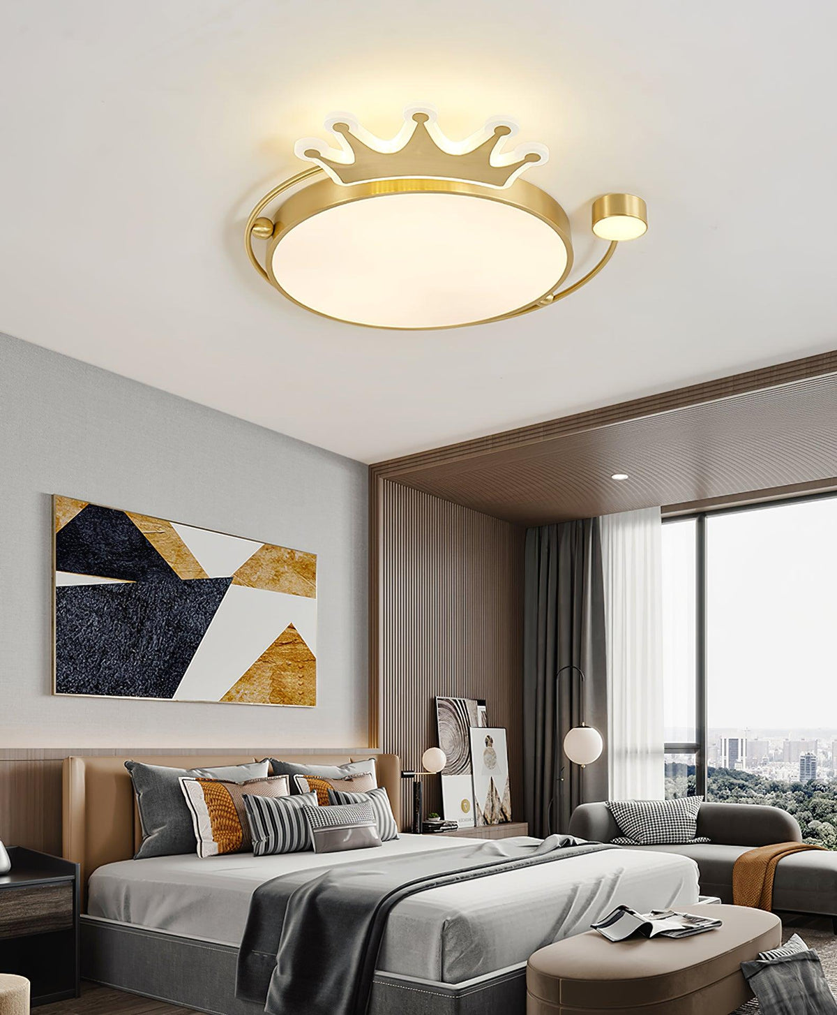 Aloror Classic Art Crown Ceiling Light