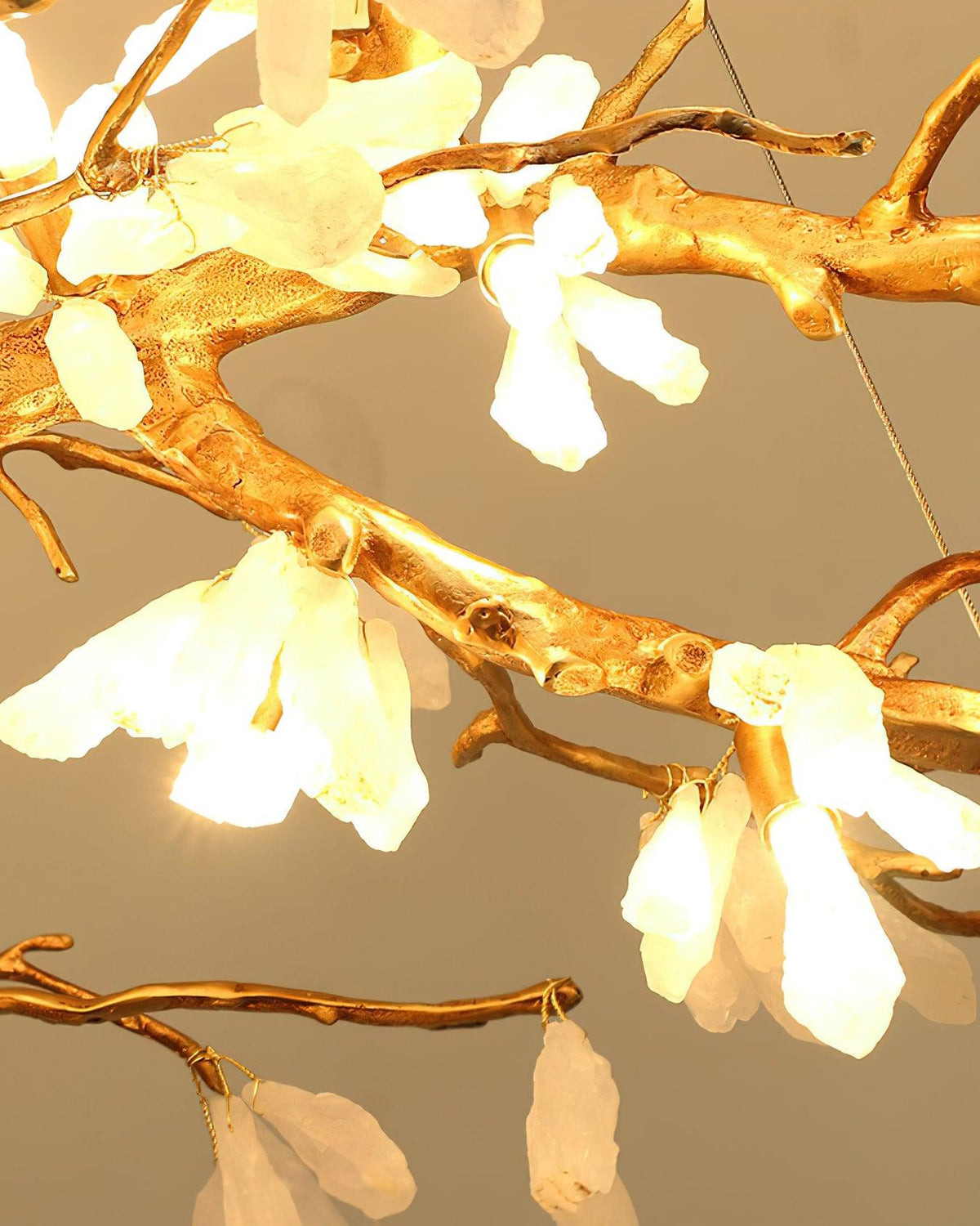 Irtvin Chandelier Branch Stone Organic