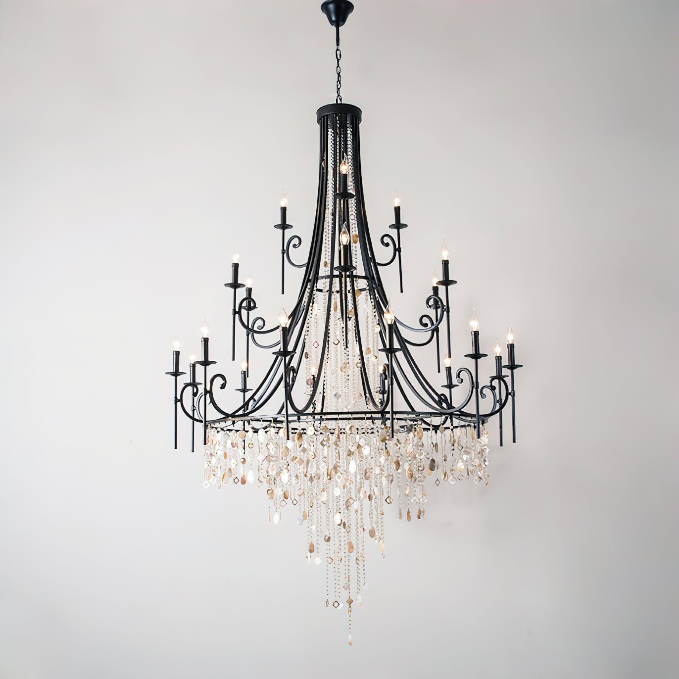 Sorvexa Chandelier Luxury Shell Crystal Retro