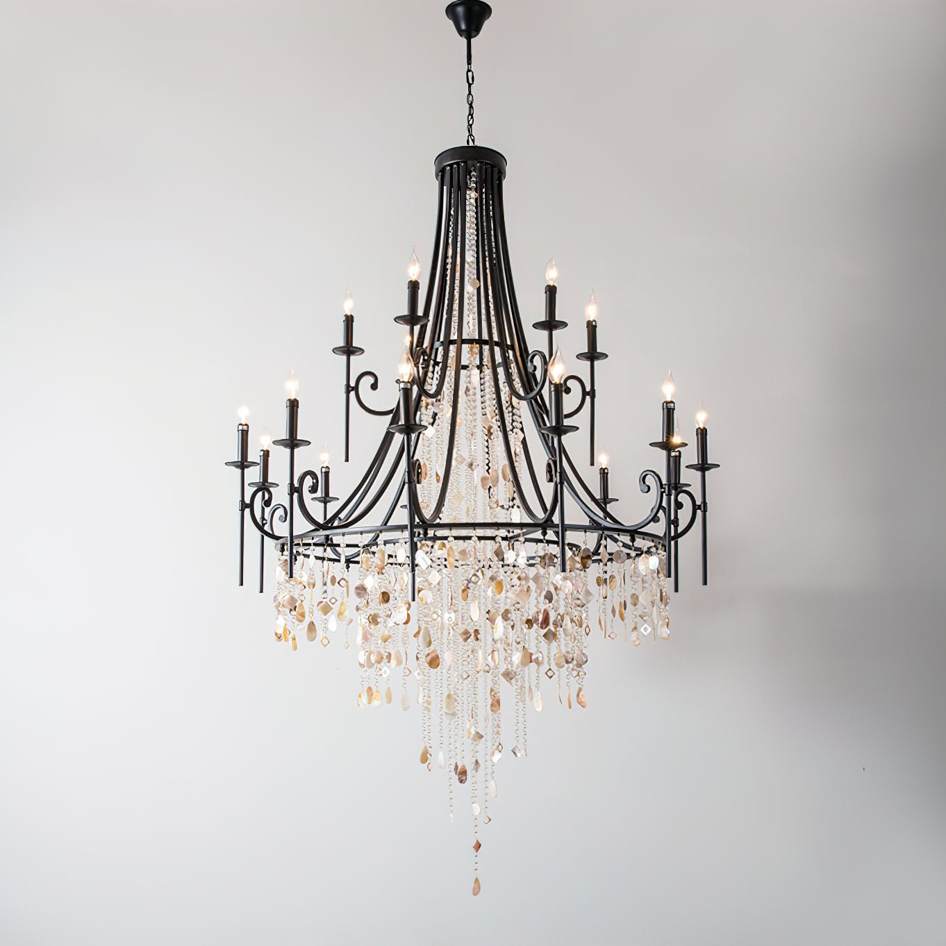 Sorvexa Chandelier Luxury Shell Crystal Retro