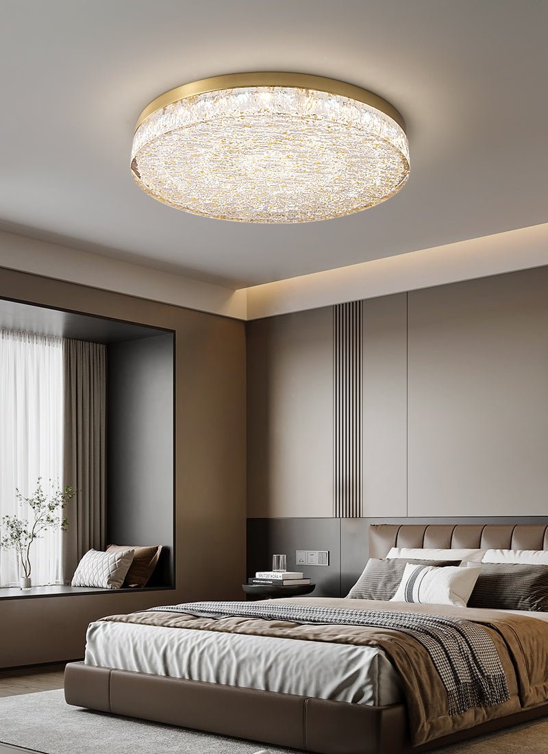 Elyelaine Postmodern Luxury Core Crystal Resin Ceiling Lamp
