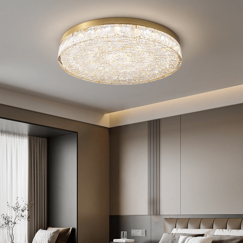 Elyelaine Postmodern Luxury Core Crystal Resin Ceiling Lamp