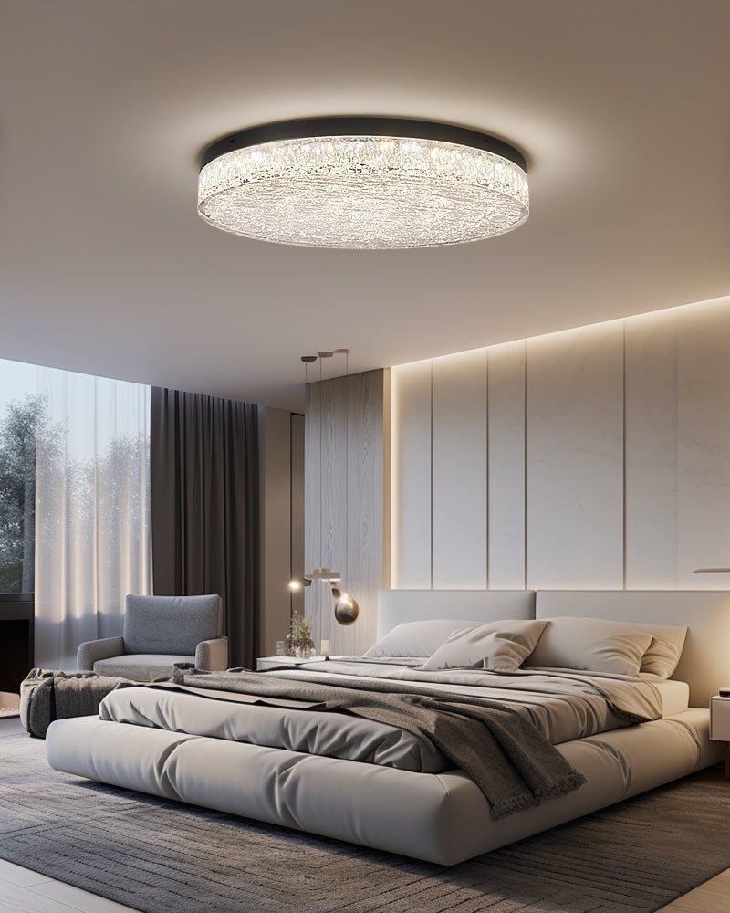 Elyelaine Postmodern Luxury Core Crystal Resin Ceiling Lamp