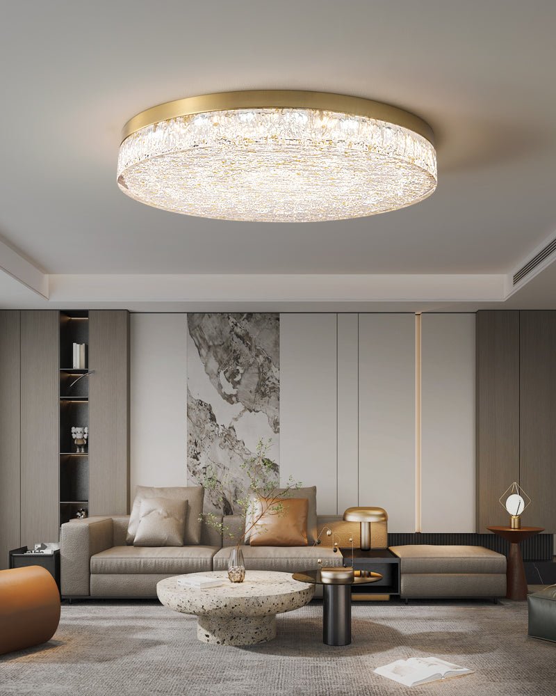 Elyelaine Postmodern Luxury Core Crystal Resin Ceiling Lamp