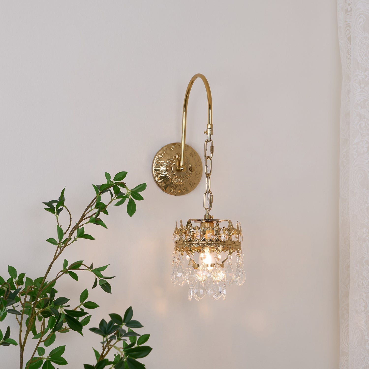 Ivmarila Nordic Art Crown Crystal Sconce Wall lamp