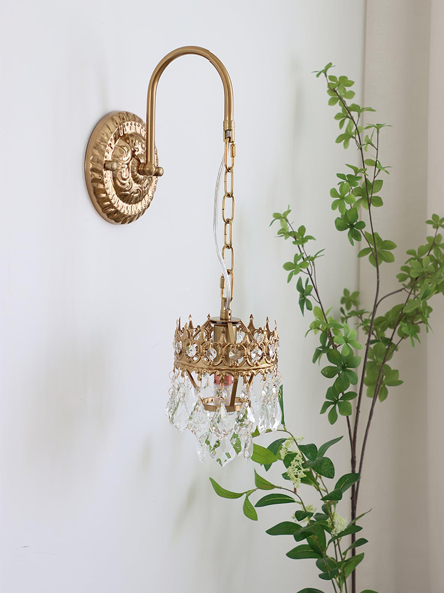 Ivmarila Nordic Art Crown Crystal Sconce Wall lamp