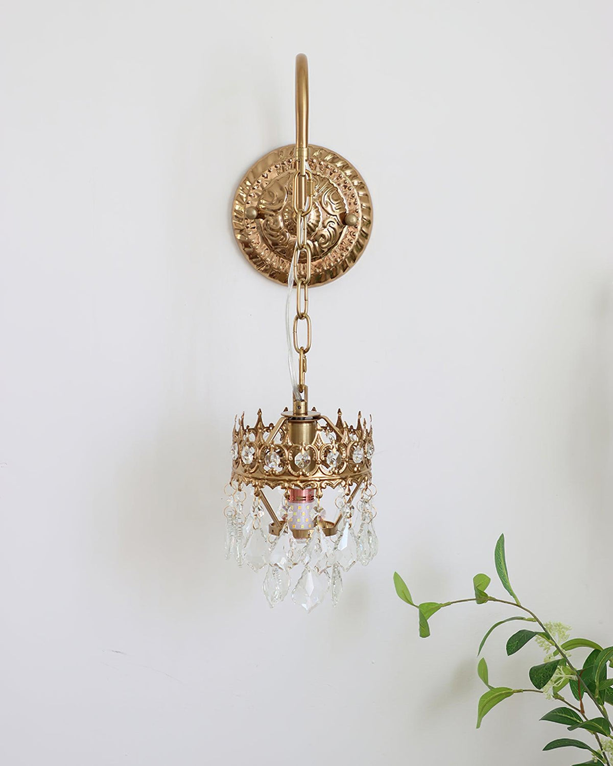 Ivmarila Nordic Art Crown Crystal Sconce Wall lamp