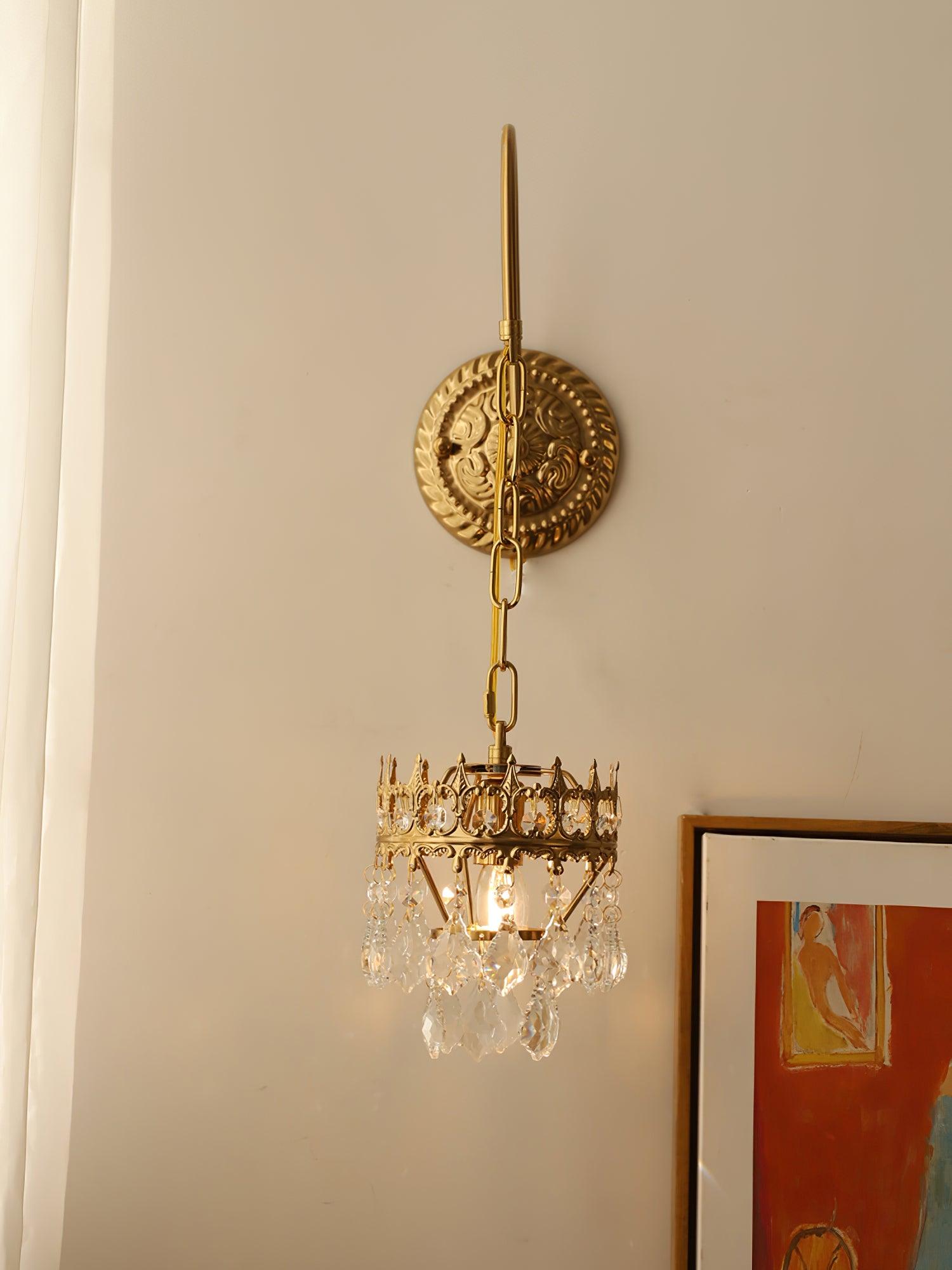 Ivmarila Nordic Art Crown Crystal Sconce Wall lamp