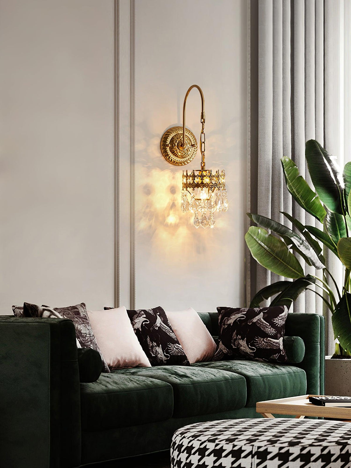 Ivmarila Nordic Art Crown Crystal Sconce Wall lamp