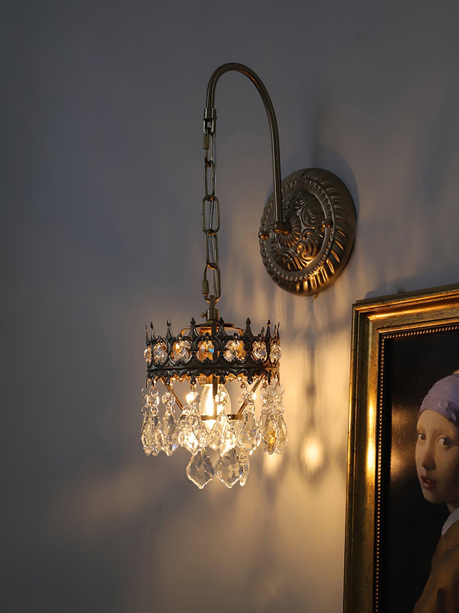 Ivmarila Nordic Art Crown Crystal Sconce Wall lamp