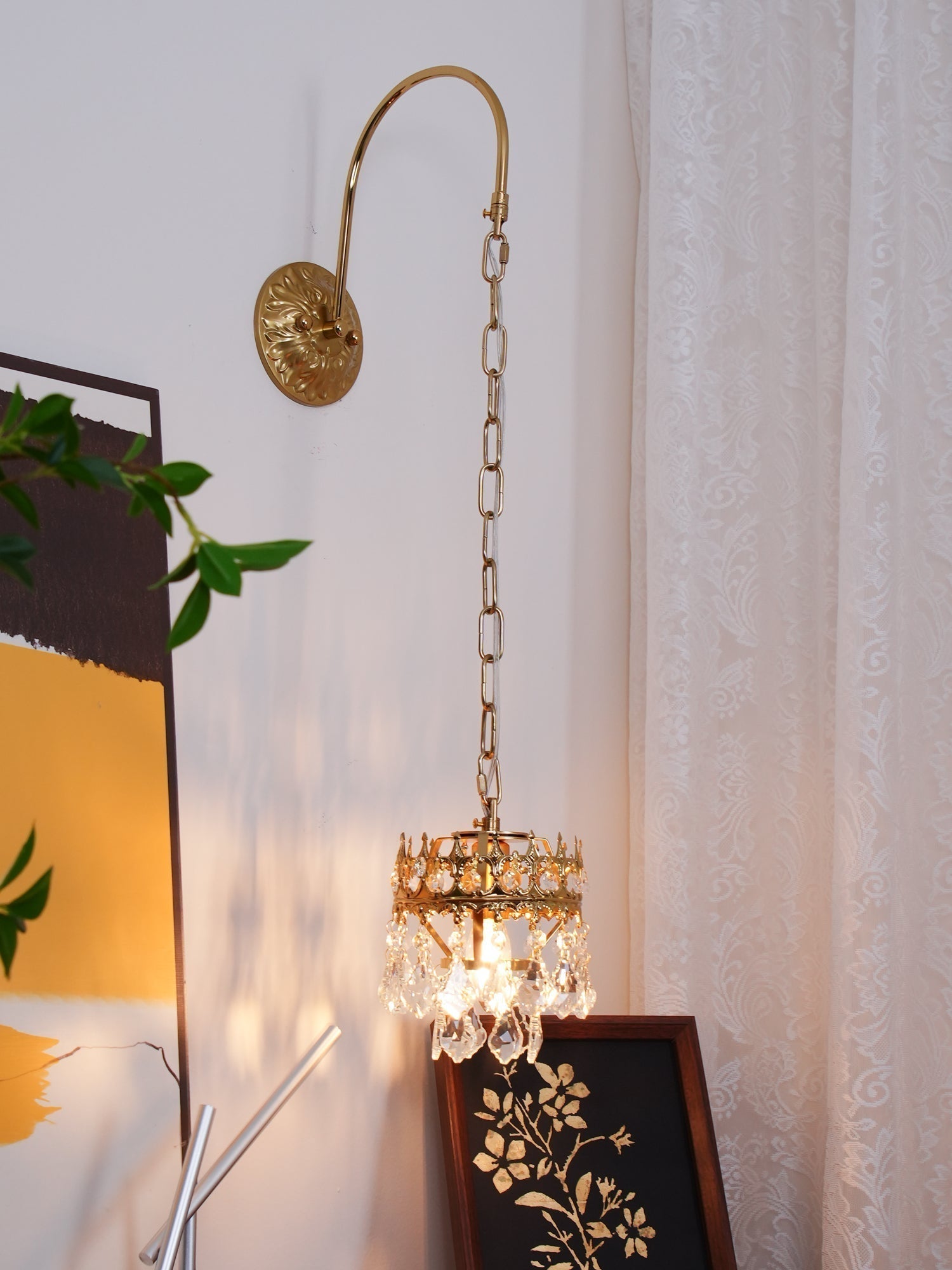 Ivmarila Nordic Art Crown Crystal Sconce Wall lamp