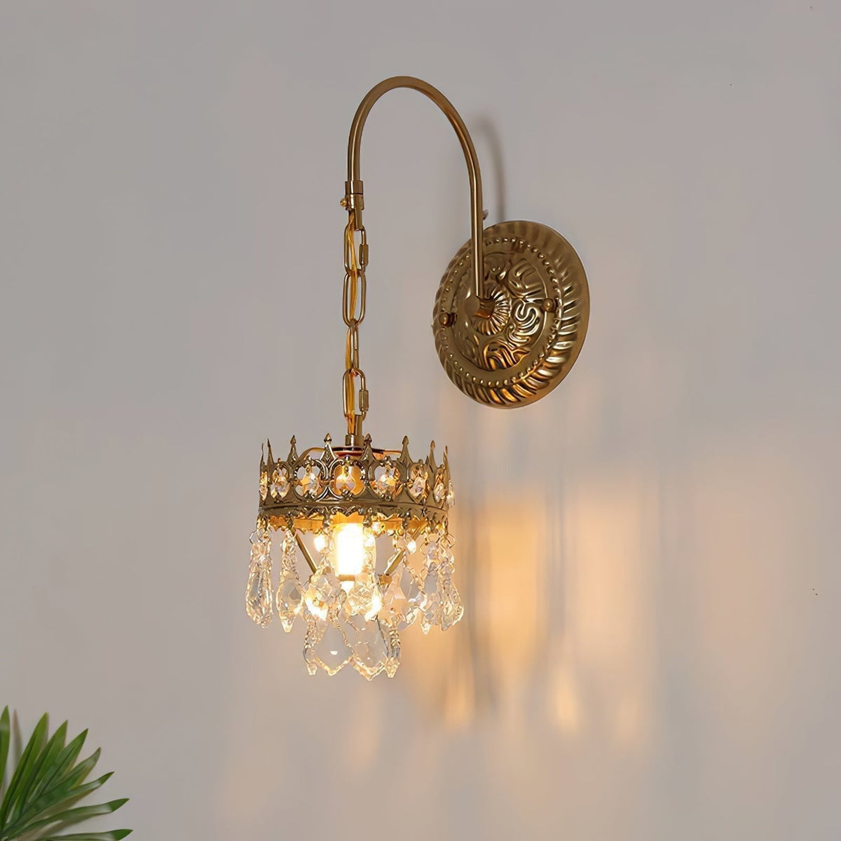 Ivmarila Nordic Art Crown Crystal Sconce Wall lamp