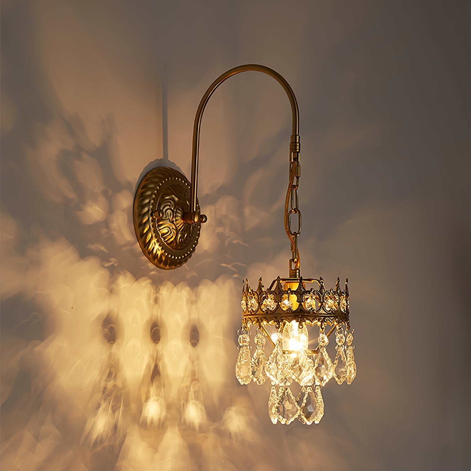 Ivmarila Nordic Art Crown Crystal Sconce Wall lamp