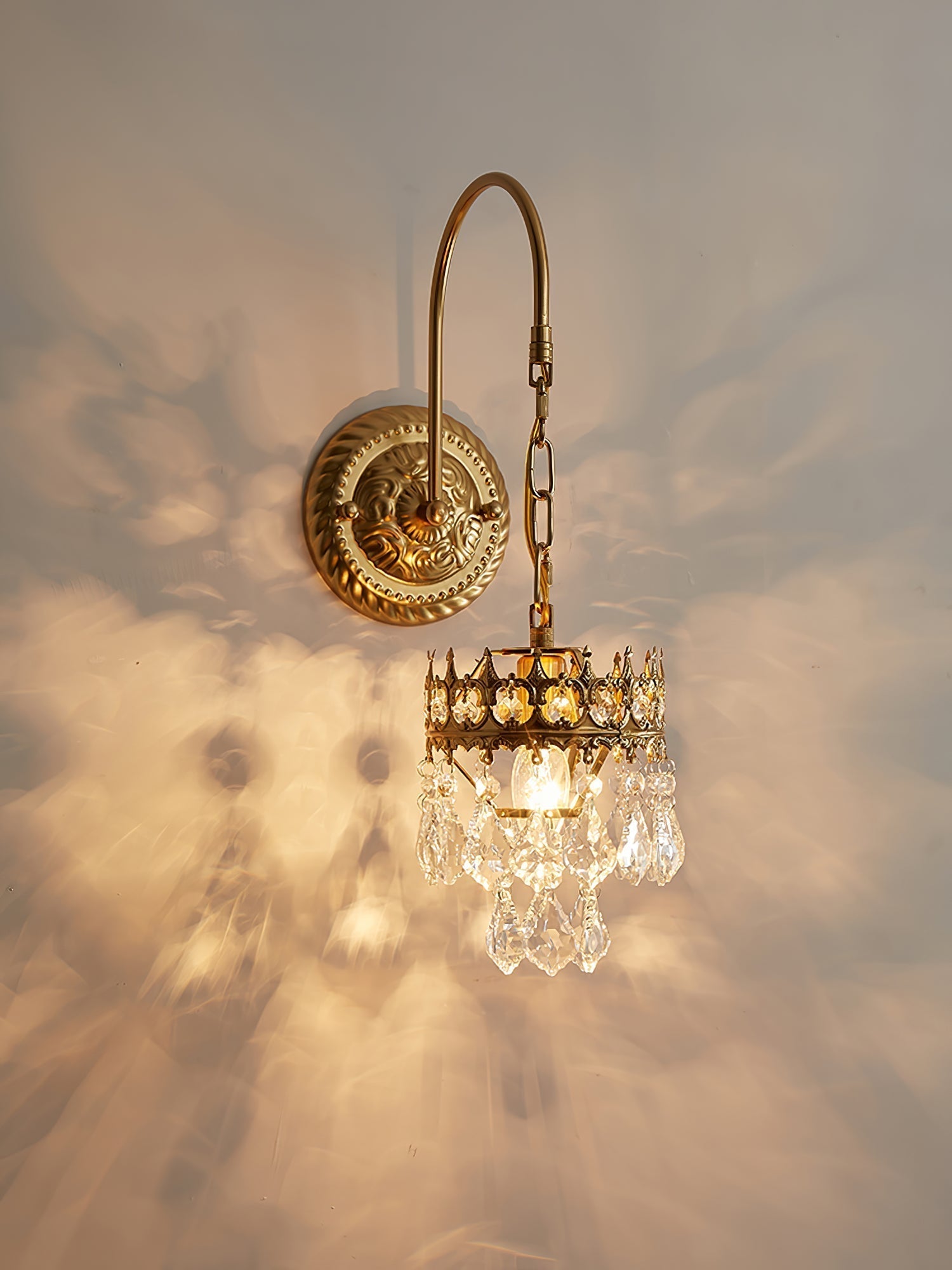 Ivmarila Nordic Art Crown Crystal Sconce Wall lamp